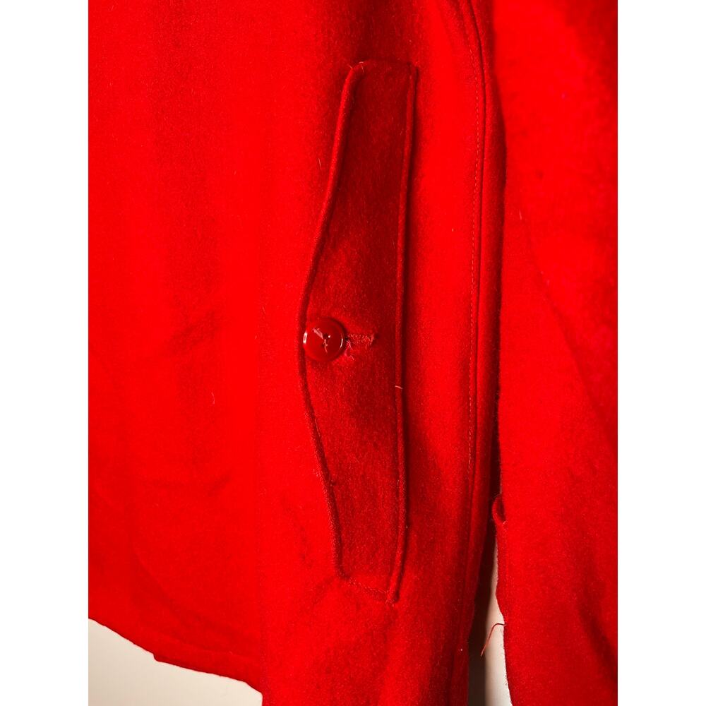 1960s Woolrich Wool Red Mackinaw Hunter Utility Chore Farm Country Jacket 38 L - Picture 9 of 10